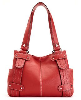 Tignanello Perfect 10 Leather Studded Shopper   Handbags & Accessories