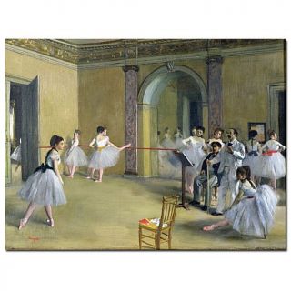 Edgar Degas The Dance Foyer Canvas Art Print   32 x 22in