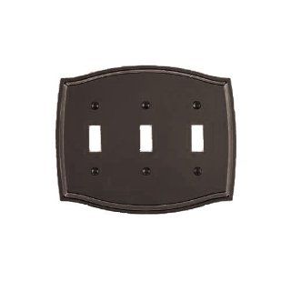 Baldwin 4780.112.CD Colonial Design Triple Toggle Switch Plate, Venetian Bronze    