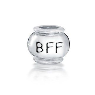 Bling Jewelry 925 Sterling Best Friends Forever Message Bead Fits Pandora Charm Friendship Jewelry Jewelry