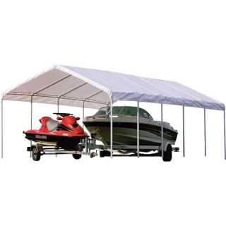 ShelterLogic Super Max 12Ft.W Commercial Canopy — 30ft.L x 12ft.W x 9ft. 6in.H, 2in. Frame, 12-Leg, Model# 25767  Super Max   2in. Dia. Frame Canopies