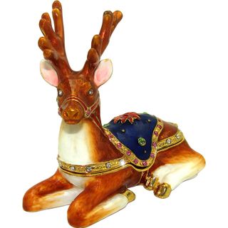 Objet d'art 'Blitzen The Reindeer' Trinket Box Collectible Figurines