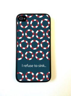 iPhone 4 Case Silicone Case Protective iPhone 4/4s Case Refuse To Sink Lifesaver Nautical Pattern Electronics