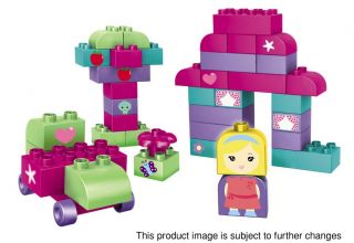 Mega Bloks 40 piece Pink Tub Toy Set Mega Bloks Building Blocks