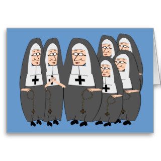 Funny "Fat Nuns" Gifts for any occasion Greeting Card