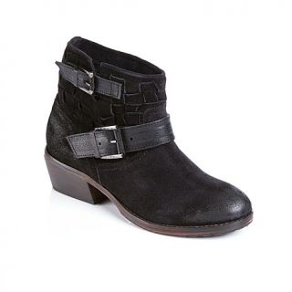 Adam Tucker Me Too "Sugar" Suede Ankle Boot with Buckle Detail