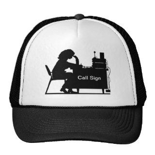 Female Ham Silhouette Copying Message Cap or Hat