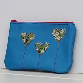 personalised leather heart purse by what katie did next