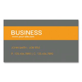 Orange Stylish Classy Plain Simple Groupon Business Card