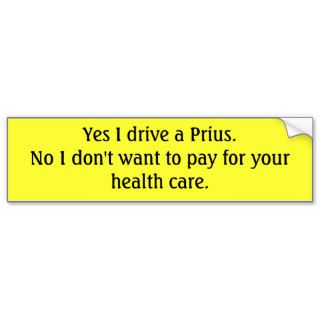Prius Driving Capitalist Bumper Stickers