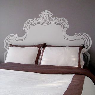 vintage bed headboard wall sticker by oakdene designs