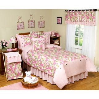 Sweet JoJo Designs Pink Camouflage 4 piece Girl's Twin size Bedding Set Sweet Jojo Designs Kids' Comforter Sets