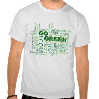 Go Green Word Cloud T Shirt
