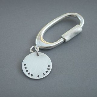 personalised solid silver keyring by bbel