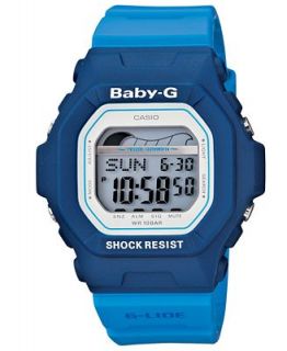 Baby G Watch, Womens Digital Tide Graph Blue Resin Strap 40x43mm BLX5600 2   Watches   Jewelry & Watches