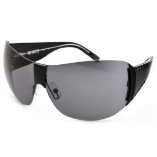Karl Lagerfeld Wraparound Sunglasses KL108S 0505 76 20 Black White/Solid Gray Clothing
