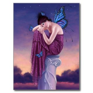 Sunset Fairy Art Postcard