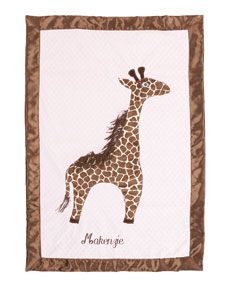 Swankie Blankie Giraffe Toddler Blanket, Plain