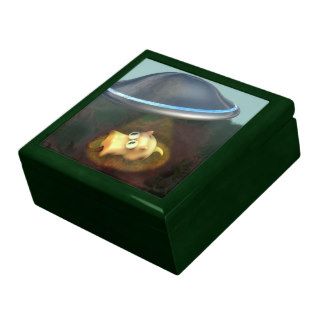 Funny Pig UFO Abduction giftbox Jewelry Box