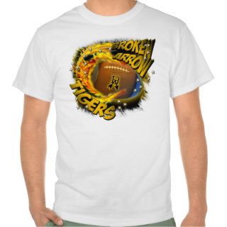 Broken Arrow Tiger Football (flame) T shirt