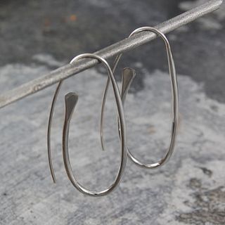 oval looped silver hoop earrings by otis jaxon silver and gold jewellery