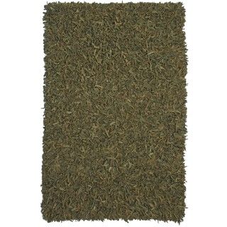 Hand tied Green Leather Rug (8' x 10') St Croix Trading 7x9   10x14 Rugs