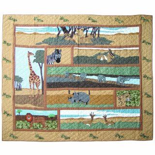 Patch Magic Safari King Quilt, 105 Inch by 95 Inch   Bedding