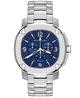 Burberry Watch, Mens Swiss Chronograph The Britain Stainless Steel Bracelet 47mm BBY1104   Watches   Jewelry & Watches