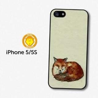 Sleepy Cute Fox Original Art Illustration case for iPhone 5 5S T105 Cell Phones & Accessories