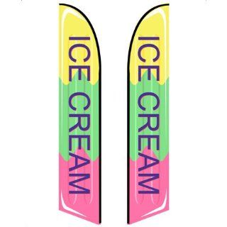 13.5ft Ice Cream 103 Feather Banner (Double Sided)  Business And Store Signs 