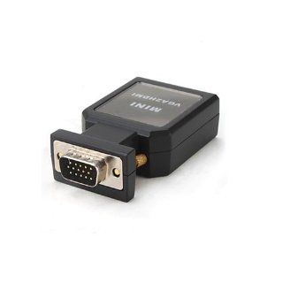 Hiyadeal Mini VESA VGA to Digital 1080P HDMI Video and audio HD Converter Adapter For PC HDTV Electronics