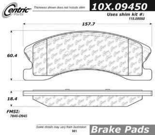 Centric Parts 102.09450 102 Series Semi Metallic Standard Brake Pad Automotive