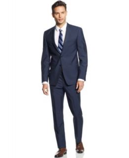 Kenneth Cole Reaction Suit Navy Mini Stripe Slim Fit   Suits & Suit Separates   Men
