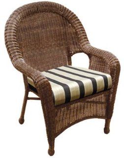 Chicago Wicker & Trading Hk3289stc Co P103 Bedford Park Collection Patio Chair, Resin Wicker With Cushion   Quantity 1 Wicker/Resin Furniture