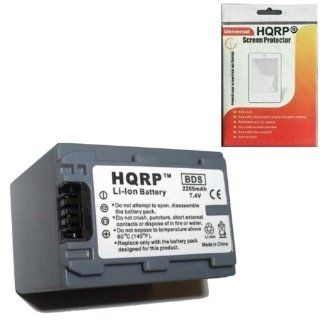 HQRP Battery compatible with Sony HandyCam DCR DVD92, DCR DVD103, DCR DVD105   Replacement High Capacity Battery plus HQRP LCD Screen Protector  Camera Power Supplies  Camera & Photo