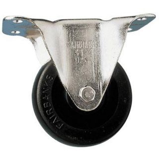 4in. x 1 1/4in. Fairbanks Rigid Zinc-Plated Caster  Up to 299 Lbs.