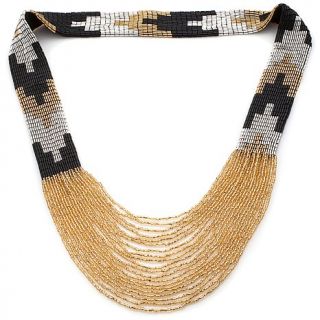 Himalayan Gems™ Embroidered Waterfall Potay Beaded Necklace