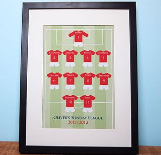 personalised football team print by coconutgrass