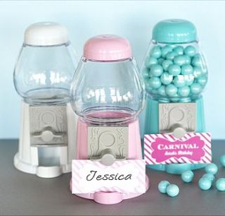 mini gumball machine favours by hope and willow