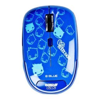 E 3lue Monster Babe EMS103BL Sky Blue Multi Function Wired Mouse for teen computer fans Dazzling Colors Printing Computers & Accessories