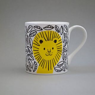 lion mug by lisa jones studio