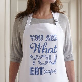 you are what you eat…oops apron by catherine colebrook