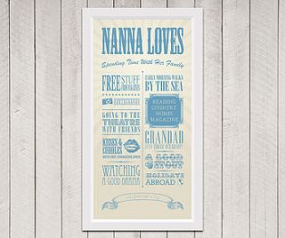 personalised 'grandma loves' circus print by yours for keeps