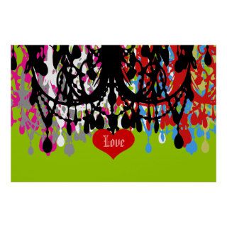 In Love Chandelier ~ 60x40 CHANGE COLOR Poster