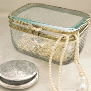 vintage style glass box by lavender room