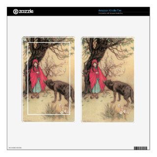 Vintage Little Red Riding Hood by Warwick Goble Kindle Fire Decals