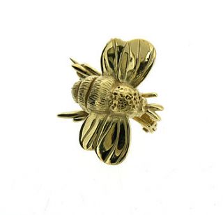 gold vermeil bumble bee brooch by will bishop jewellery design