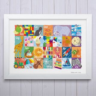 alphabet in pictures fine art print by art adventure