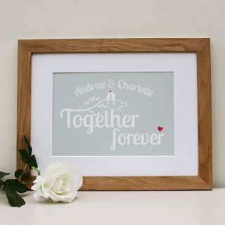 'together forever' love bird print by wink design
