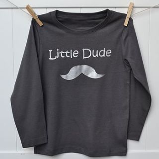 boy's personalised mustache t shirt by a for angels